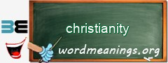 WordMeaning blackboard for christianity